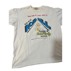 🦝 Vintage 90s Road Kill Cafe T-Shirt XL - Made in USA 🚗